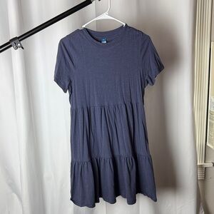 Old Navy Heathered Navy Short Sleeve Tee